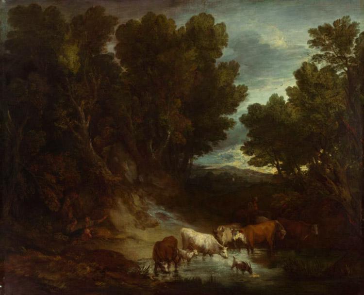 Thomas Gainsborough The Watering Place (mk08) oil painting picture